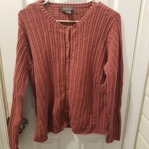 Vintage Van Heusen Women's Cranberry Cardigan Sweater